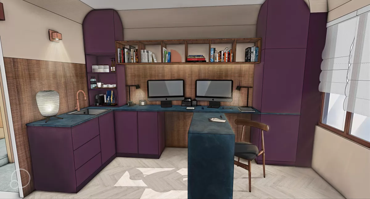 visualisation d'un salon style industriel