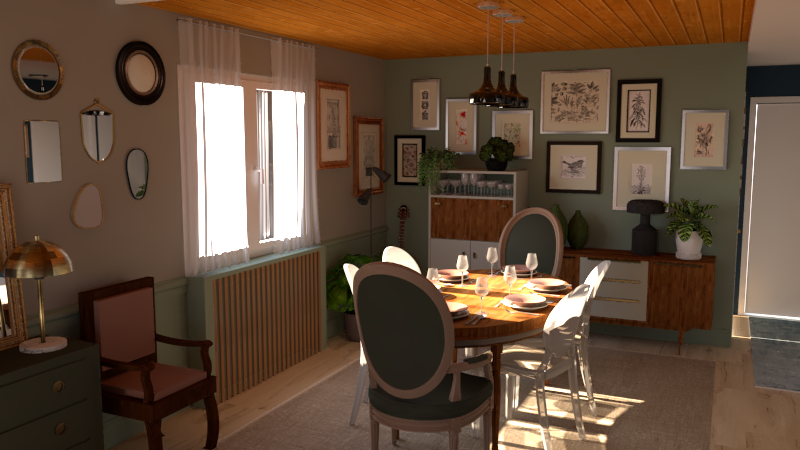 🌿 Tradition & modernité : une salle à manger qui raconte une histoire 🌿